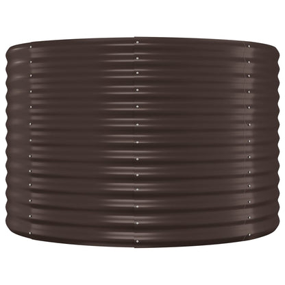 Letto Giardino Acciaio Verniciato Polvere 249x100x68 cm Marrone