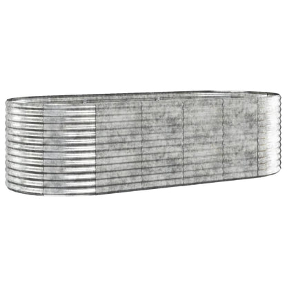 Letto Giardino Acciaio Verniciato Polvere 249x100x68 cm Argento