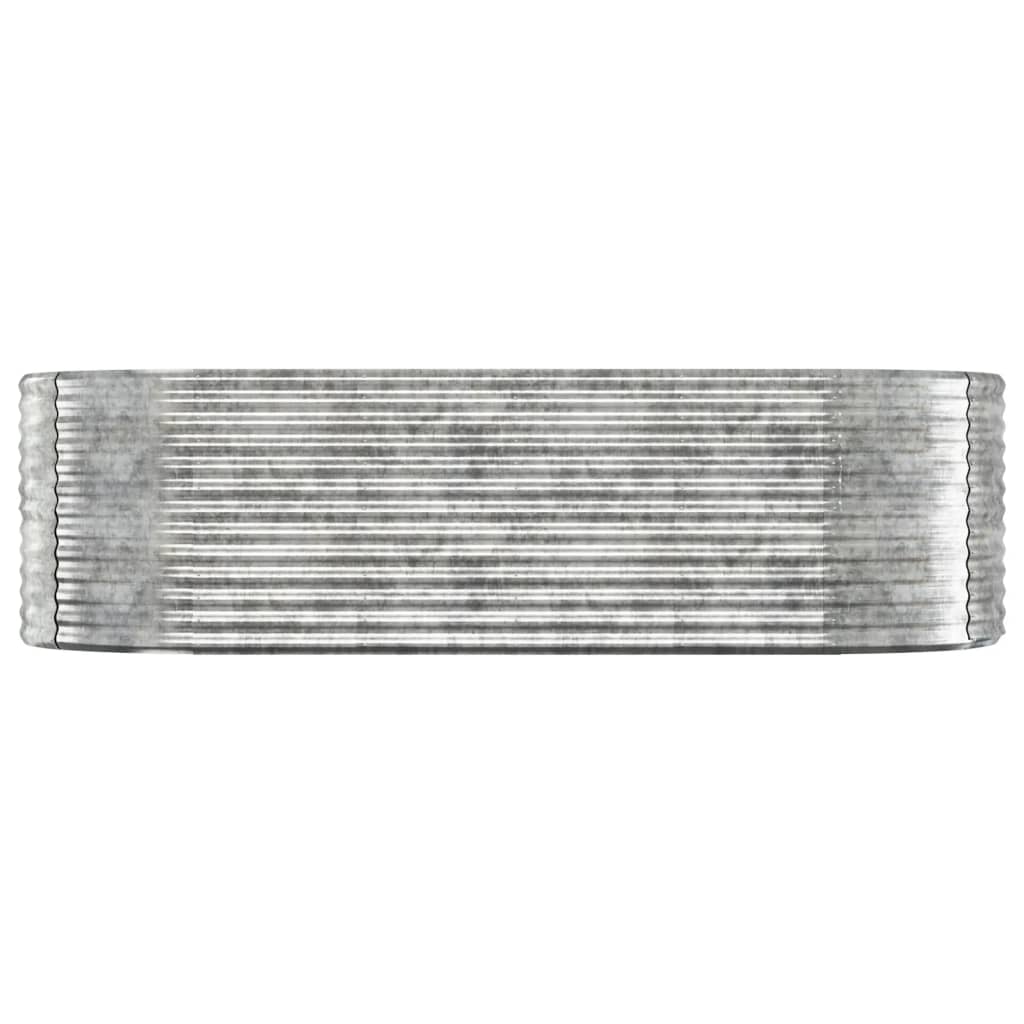 Letto Giardino Acciaio Verniciato Polvere 249x100x68 cm Argento