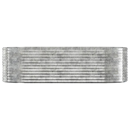Letto Giardino Acciaio Verniciato Polvere 249x100x68 cm Argento