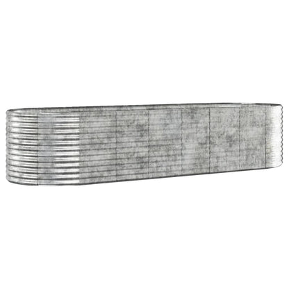 Letto Giardino Acciaio Verniciato Polvere 322x100x68cm Argento