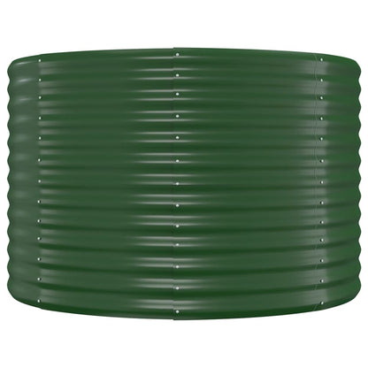 Letto Giardino Acciaio Verniciato a Polvere 396x100x68 cm Verde