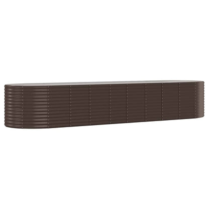 Letto Giardino Acciaio Zincato 396x100x68 cm Marrone