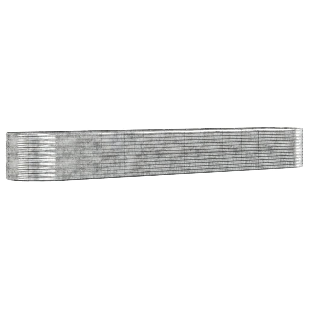 Letto Giardino Acciaio Verniciato Polvere 554x100x68cm Argento