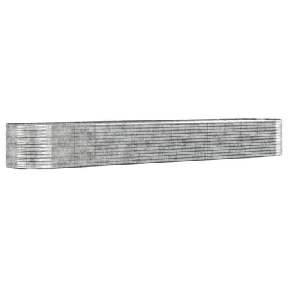 Letto Giardino Acciaio Verniciato Polvere 554x100x68cm Argento