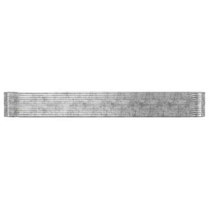Letto Giardino Acciaio Verniciato Polvere 554x100x68cm Argento