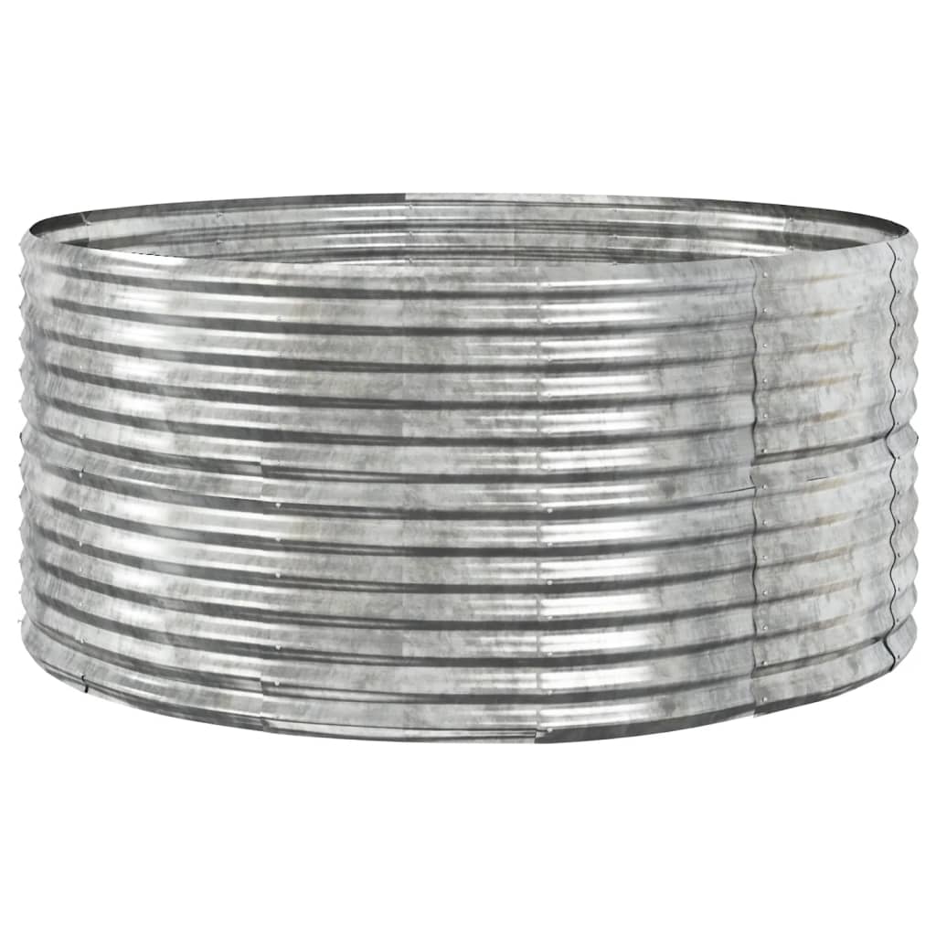 Letto Giardino Acciaio Verniciato Polvere 140x140x68 cm Argento