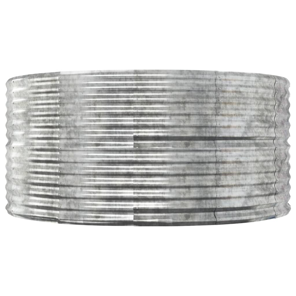 Letto Giardino Acciaio Verniciato Polvere 140x140x68 cm Argento