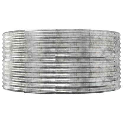Letto Giardino Acciaio Verniciato Polvere 140x140x68 cm Argento