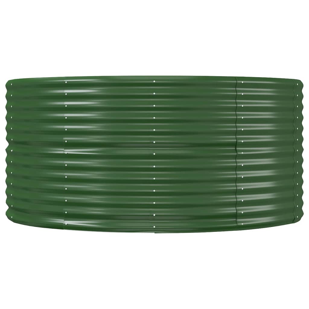 Letto Giardino Acciaio Verniciato Polvere 212x140x68 cm Verde
