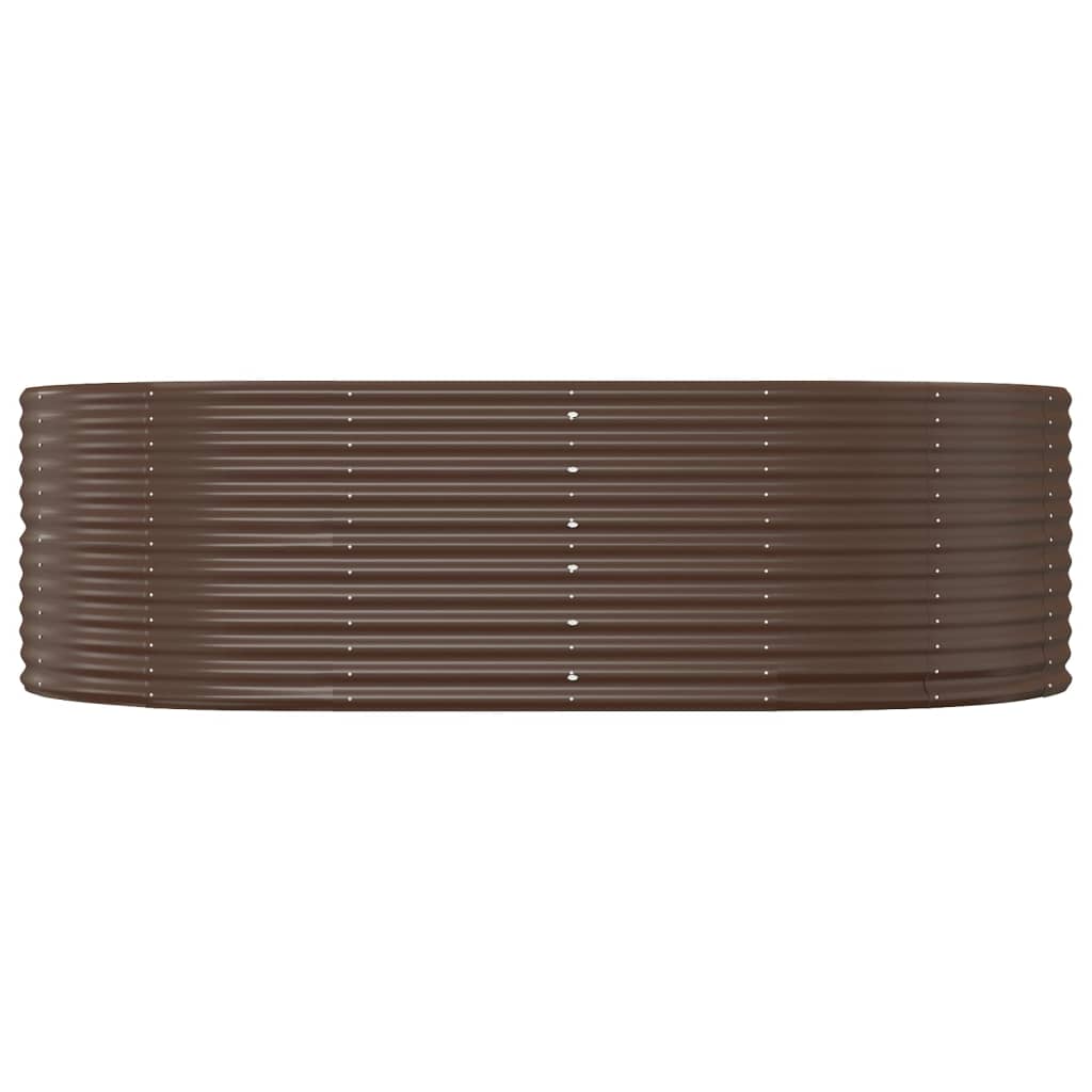 Letto Giardino Acciaio Verniciato Polvere 212x140x68 cm Marrone
