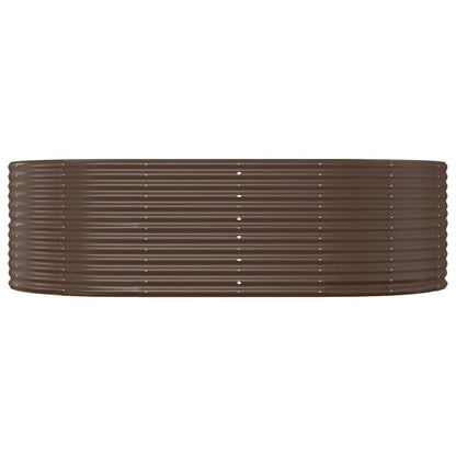 Letto Giardino Acciaio Verniciato Polvere 212x140x68 cm Marrone