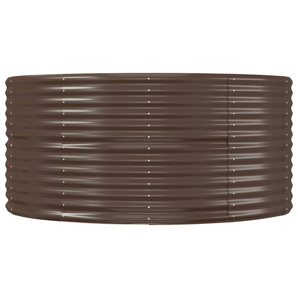 Letto Giardino Acciaio Verniciato Polvere 212x140x68 cm Marrone