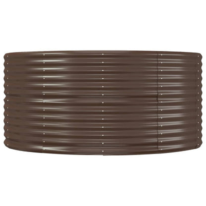 Letto Giardino Acciaio Verniciato Polvere 212x140x68 cm Marrone
