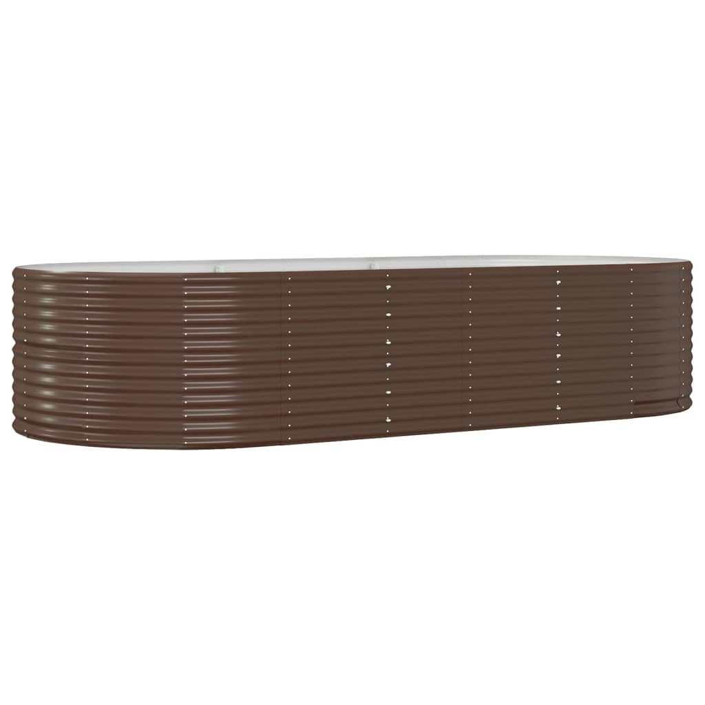 Letto Giardino Acciaio Zincato 291x140x68 cm Marrone