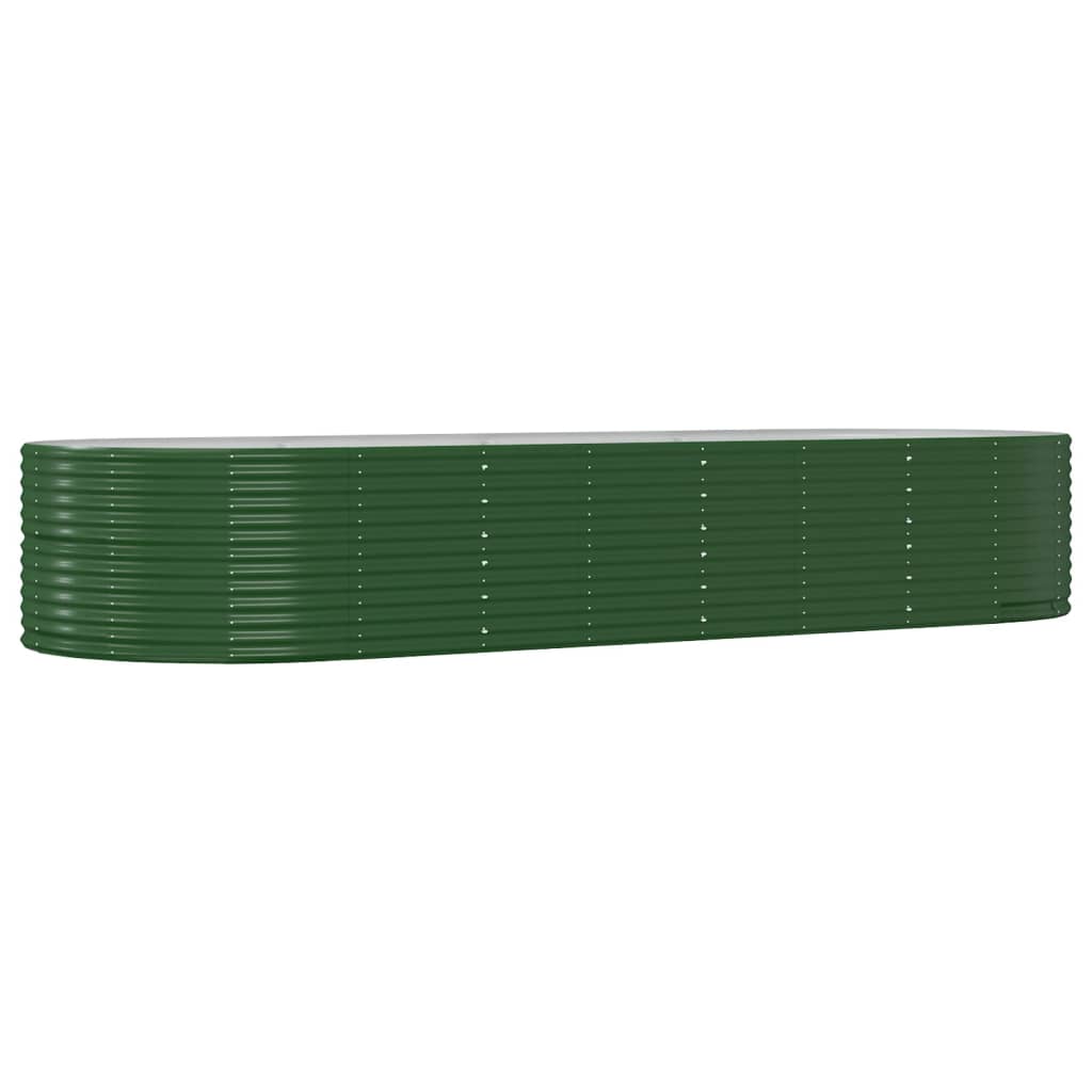 Letto Giardino Acciaio Zincato 367x140x68 cm Verde