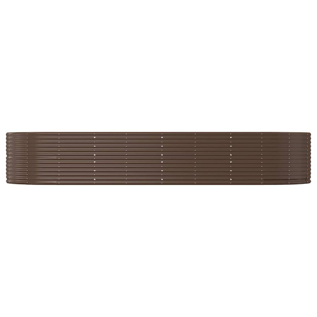 Letto Giardino Acciaio Zincato 367x140x68 cm Marrone