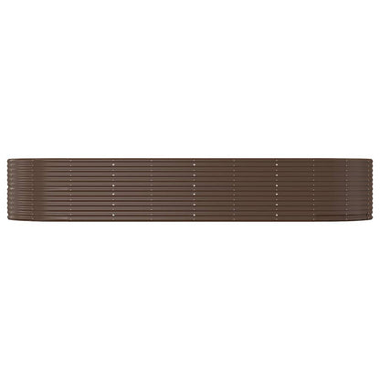 Letto Giardino Acciaio Zincato 367x140x68 cm Marrone