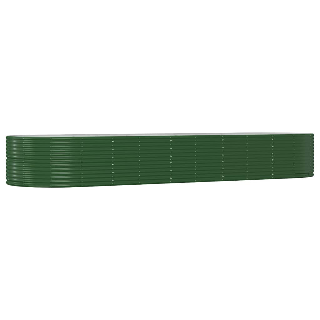 Letto Giardino Acciaio Verniciato Polvere 447x140x68 cm Verde