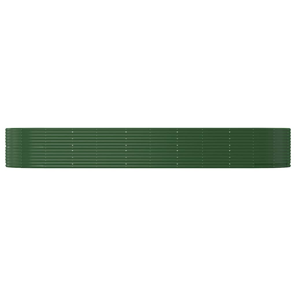 Letto Giardino Acciaio Verniciato Polvere 447x140x68 cm Verde