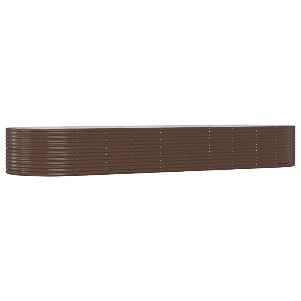Letto Giardino Acciaio Verniciato Polvere 447x140x68 cm Marrone