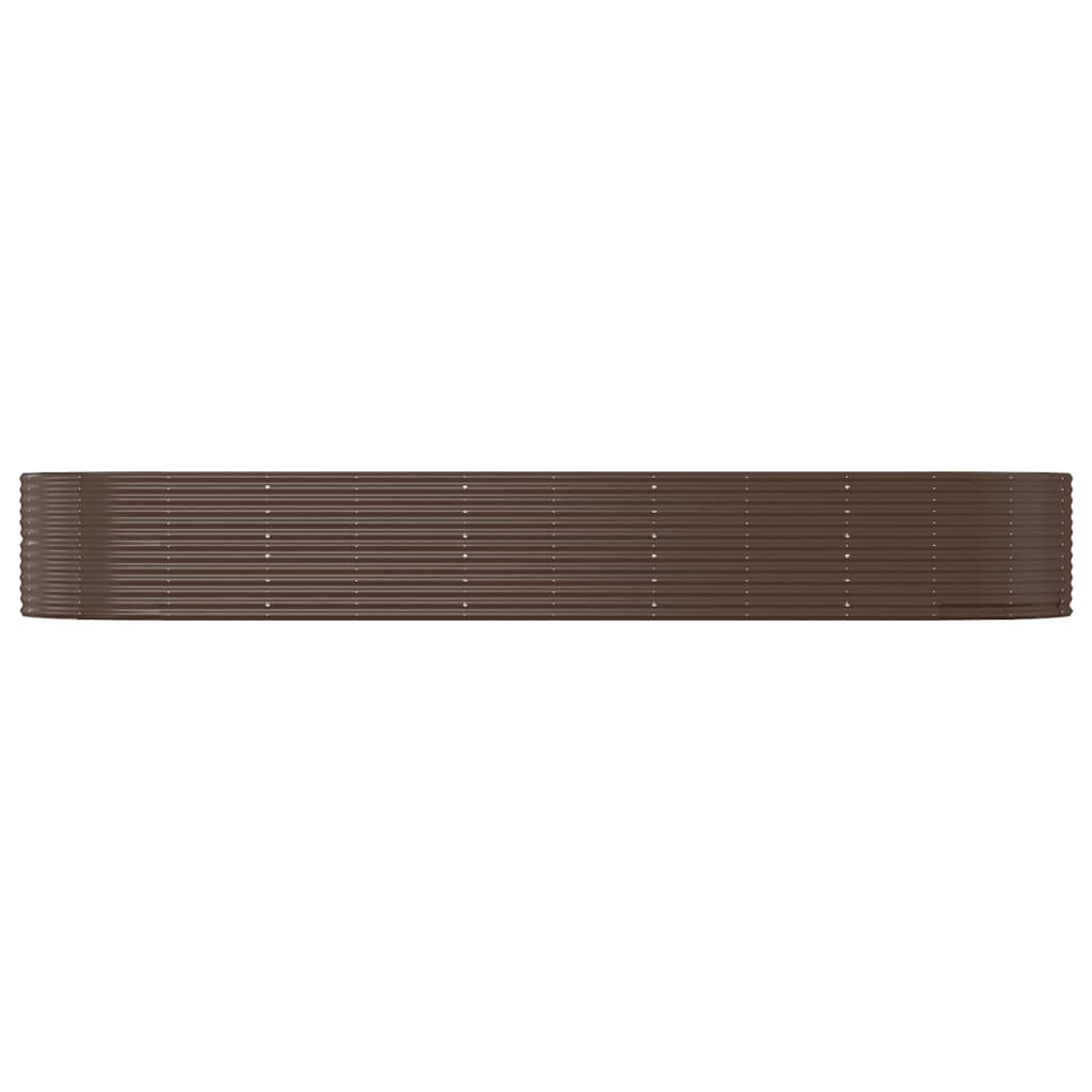 Letto Giardino Acciaio Verniciato Polvere 447x140x68 cm Marrone