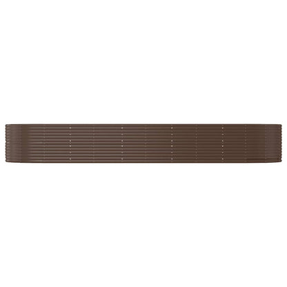 Letto Giardino Acciaio Verniciato Polvere 447x140x68 cm Marrone