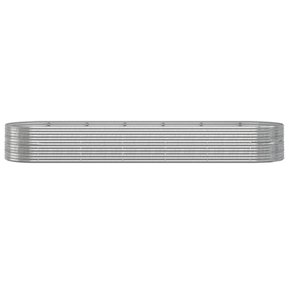 Letto Giardino Acciaio Verniciato Polvere 510x140x68 cm Argento