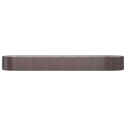 Letto Giardino Acciaio Vernice a Polvere 584x140x68 cm Marrone
