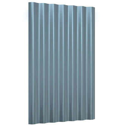 Pannelli Tetto 12pz Acciaio Zincato Grigio 60x36cm
