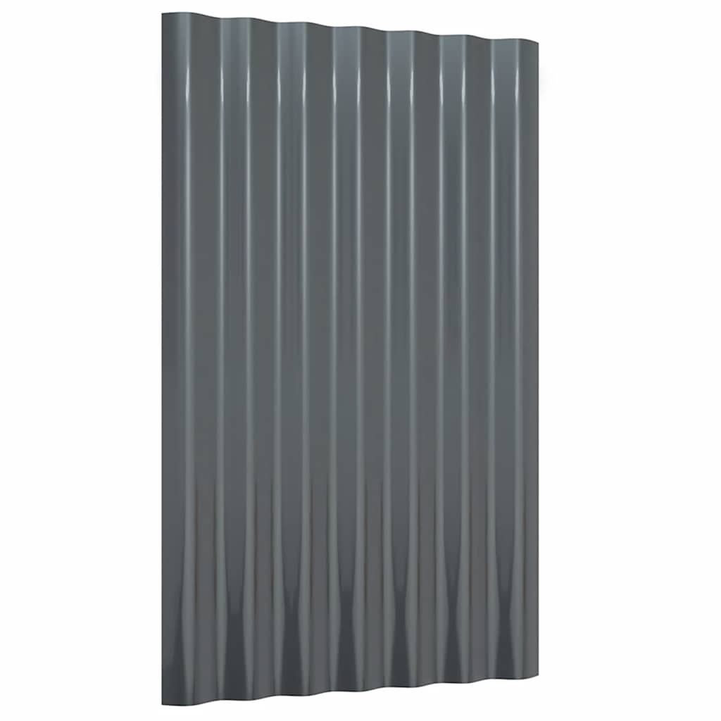 Pannelli Tetto 12 pz Acciaio Zincato Antracite 60x36