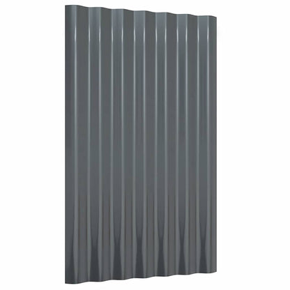 Pannelli Tetto 12 pz Acciaio Zincato Antracite 60x36