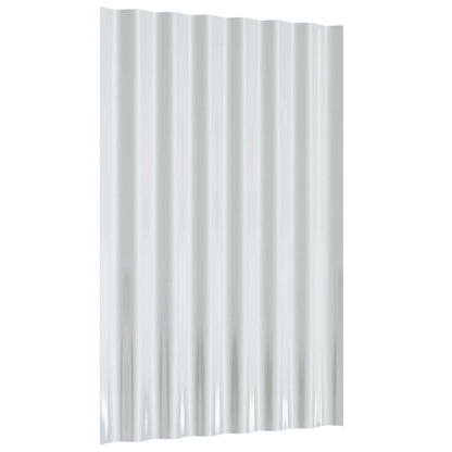 Pannelli Tetto 12pz Acciaio Zincato Argento 60x36 cm