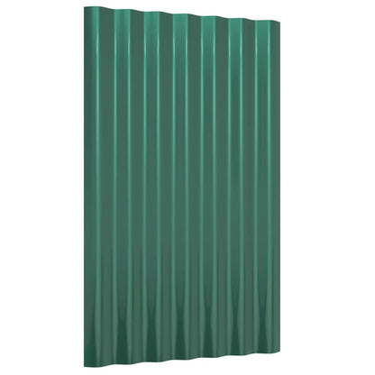 Pannelli Tetto 36pz Acciaio Verniciato a Polvere Verde 60x36 cm