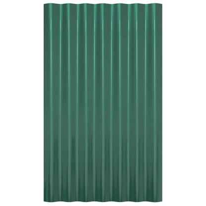 Pannelli Tetto 36pz Acciaio Verniciato a Polvere Verde 60x36 cm