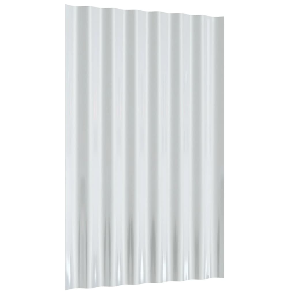 Pannelli Tetto 36pz Acciaio Zincato Grigio 60x36cm