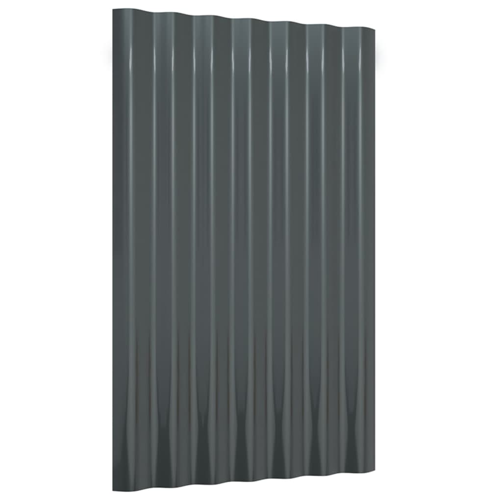 Pannelli Tetto 36pz Acciaio Verniciato Polvere 60x36 Antracite
