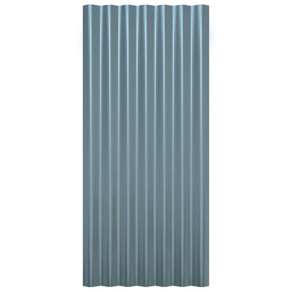 Pannelli Tetto 12pz Acciaio Verniciato a Polvere Grigio 80x36cm