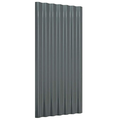 Pannelli Tetto 12 pz Acciaio Zincato Antracite 80x36