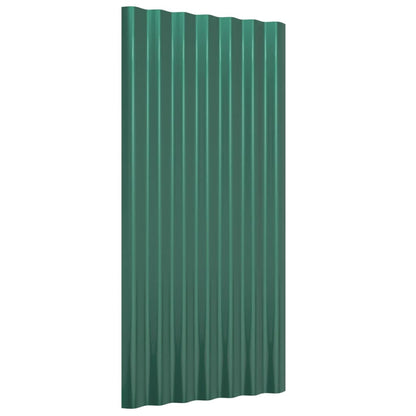 Pannelli Tetto 36pz Acciaio Verniciato a Polvere Verde 80x36 cm