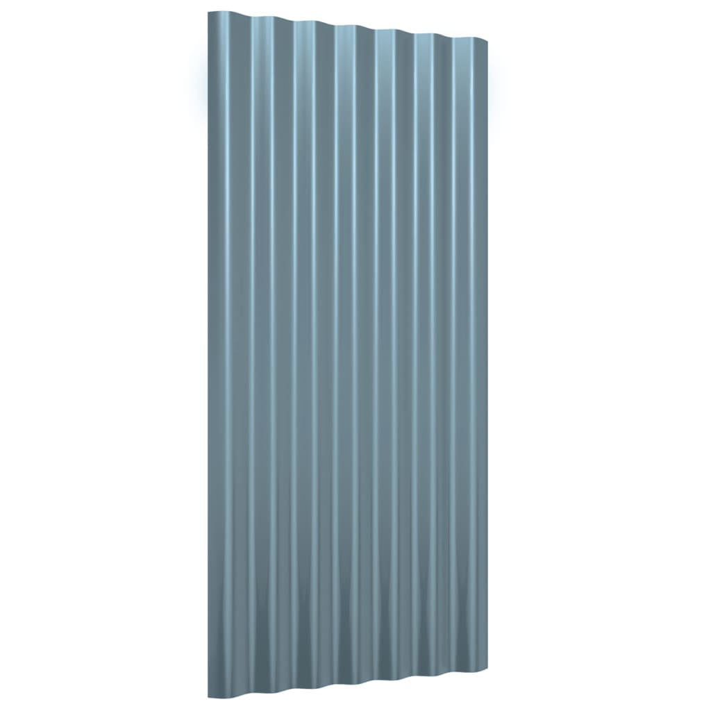 Pannelli Tetto 36pz Acciaio Verniciato a Polvere Grigio 80x36cm