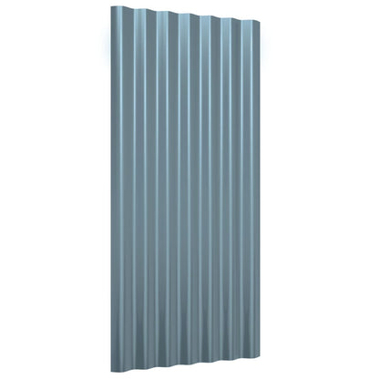 Pannelli Tetto 36pz Acciaio Verniciato a Polvere Grigio 80x36cm