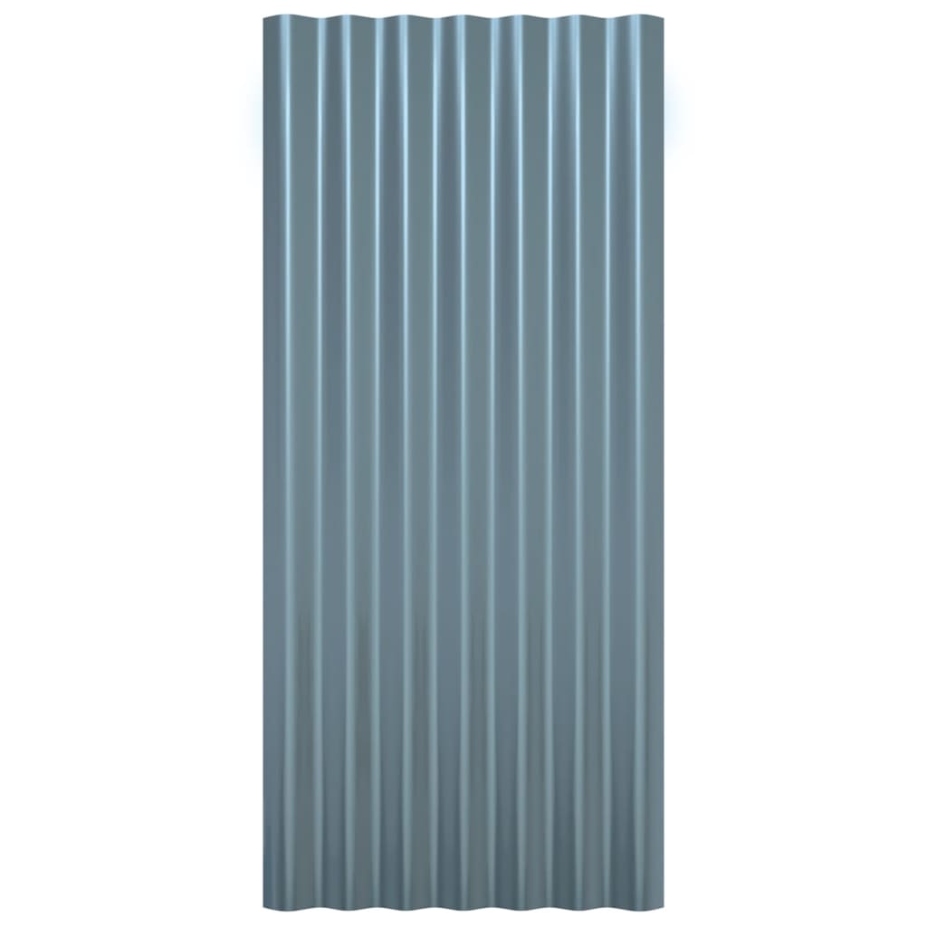 Pannelli Tetto 36pz Acciaio Verniciato a Polvere Grigio 80x36cm