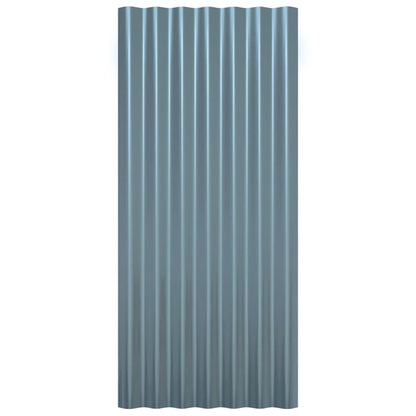 Pannelli Tetto 36pz Acciaio Verniciato a Polvere Grigio 80x36cm