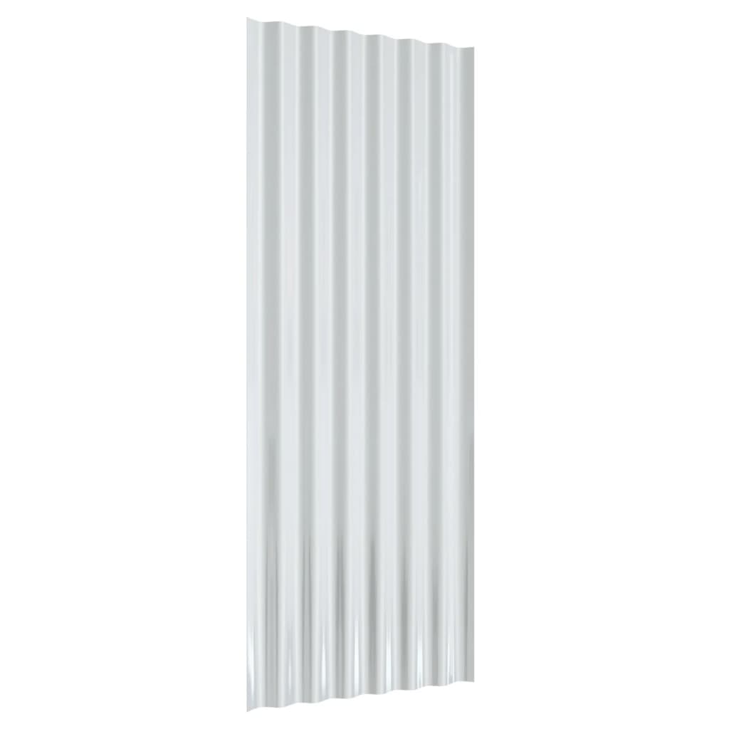 Pannelli per Tetto 12 pz Acciaio Zincato 100x36 cm