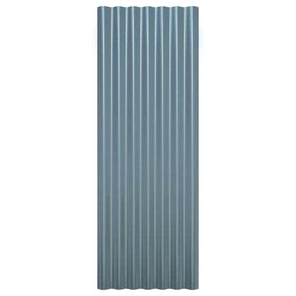 Pannelli Tetto 12pz Acciaio Verniciato a Polvere Grigi 100x36cm