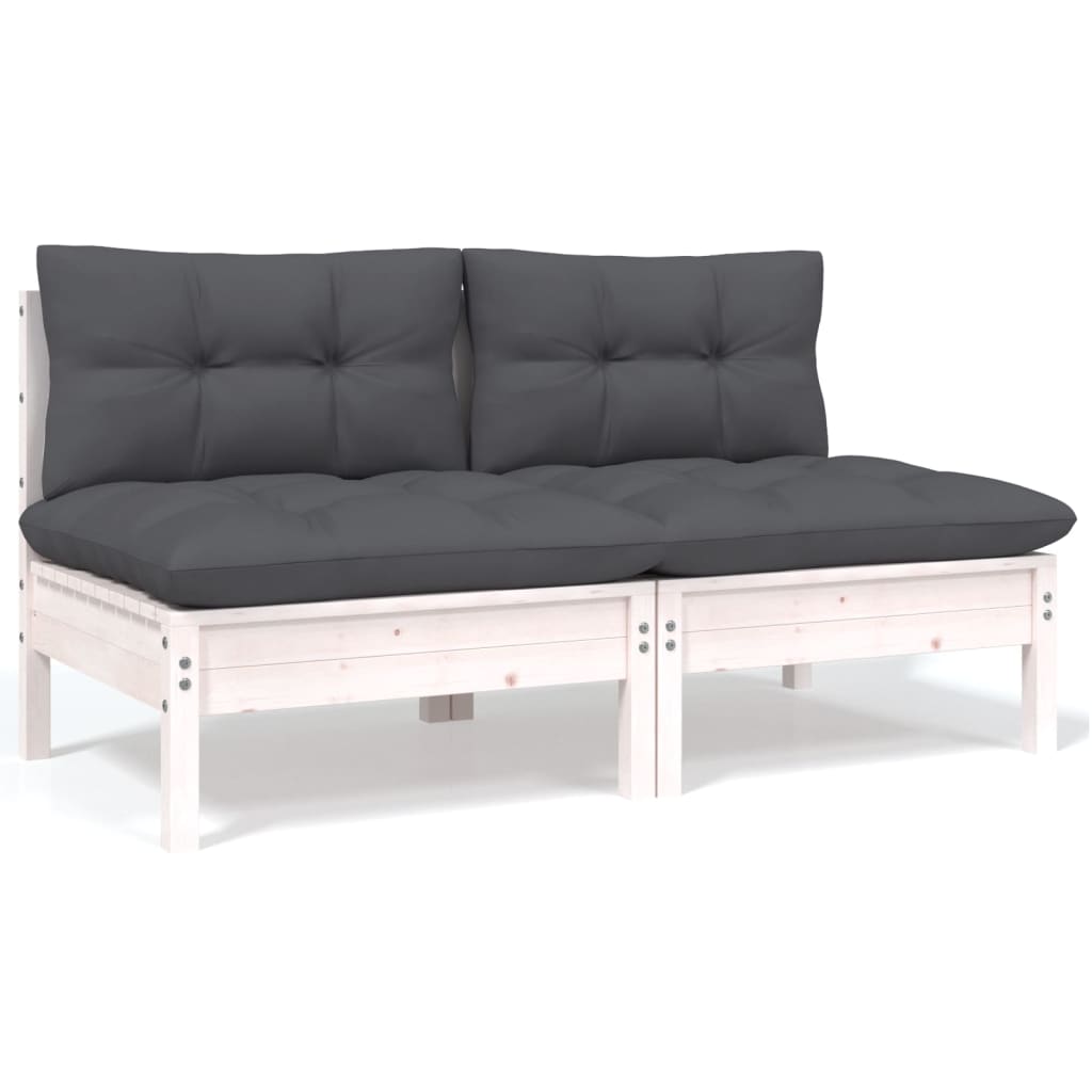Set Salotto Giardino con Cuscini 9 pz in Legno Massello di Pino