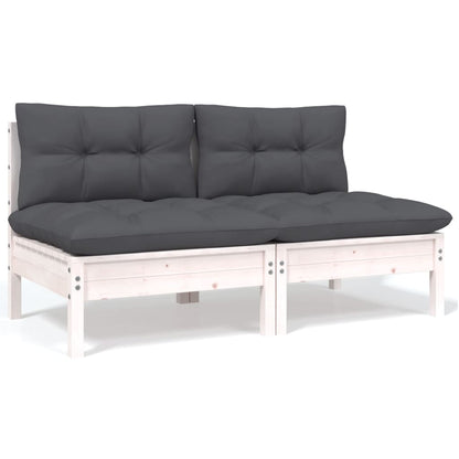 Set Salotto Giardino con Cuscini 9 pz in Legno Massello di Pino