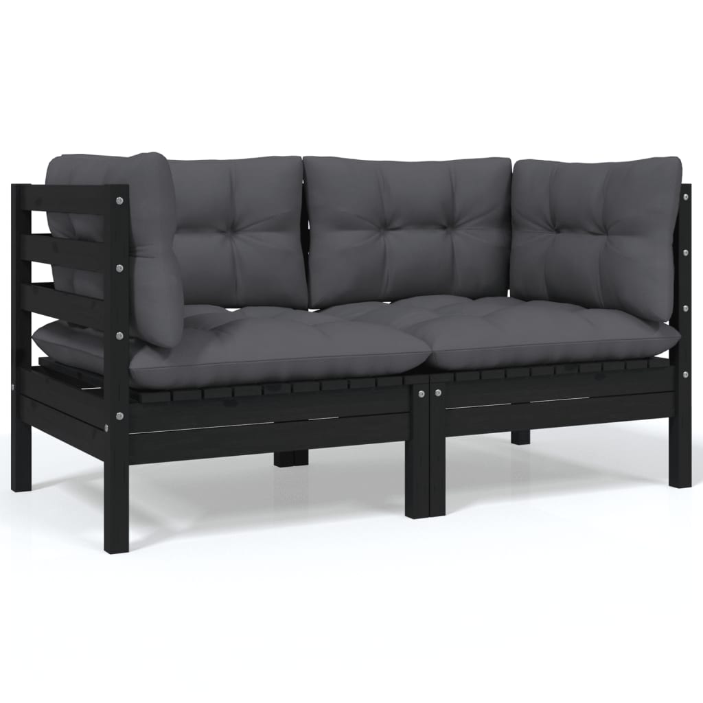 Set Salotto da Giardino 6 pz con Cuscini Legno Massello di Pino
