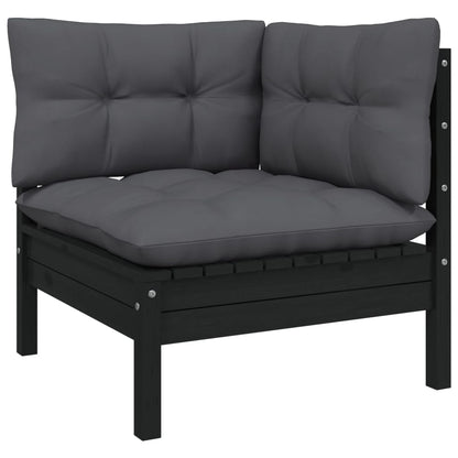 Set Salotto da Giardino 7pz con Cuscini Legno Massello di Pino